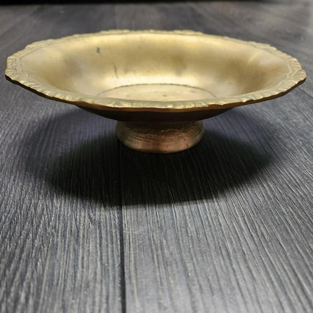 Vintage, Solid Brass Trinket dish. Mid-century Brass bowl.